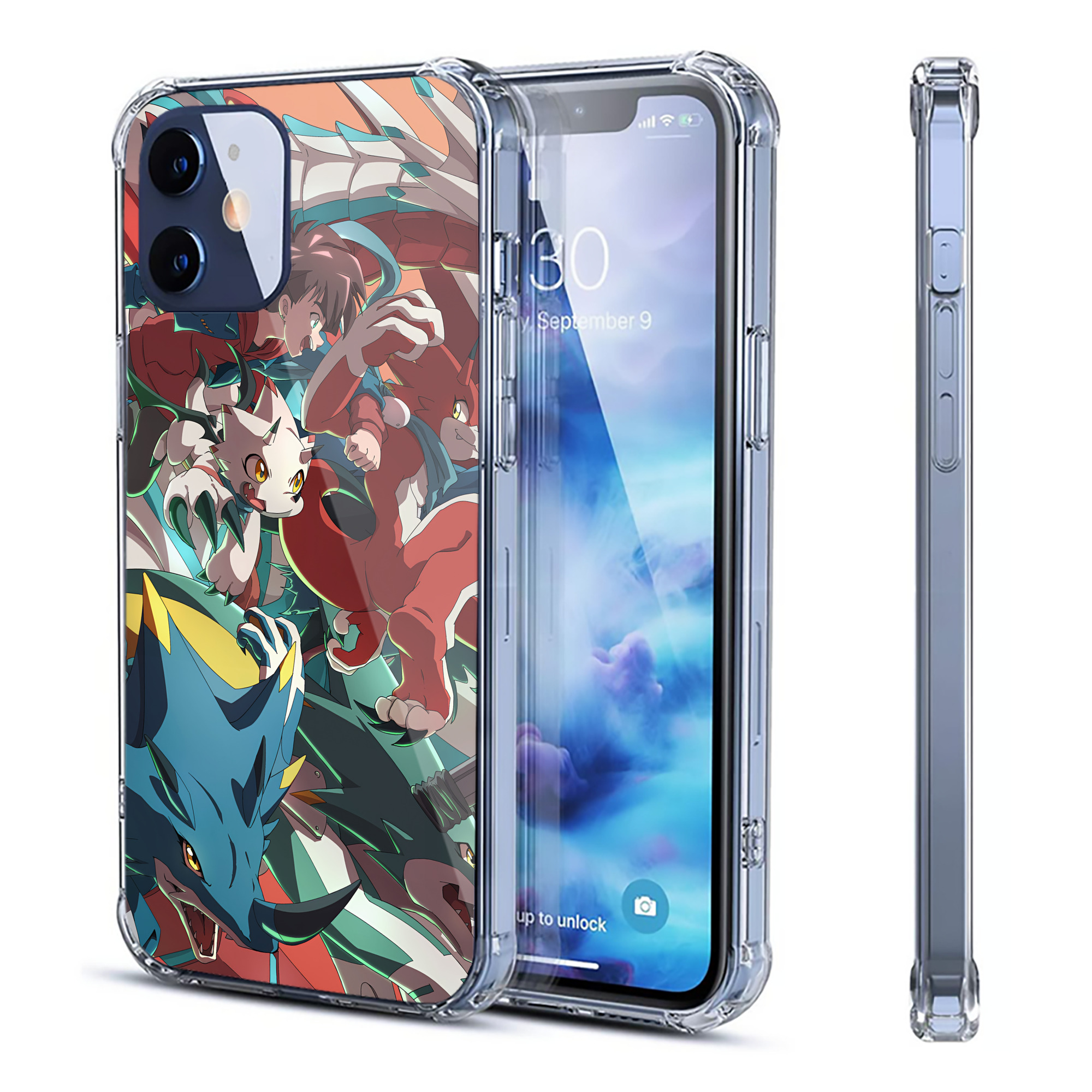 （画像用） Digimon デジタルモンスター/デジモン 【iPhone 12シリーズ対応】透明スマホケース（クリアソフトケース）